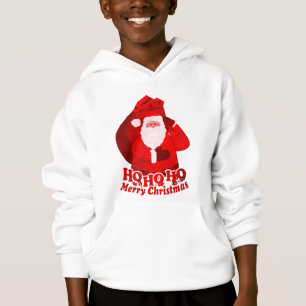 Ho Ho Ho Merry Christmas santa kids red t-shirt