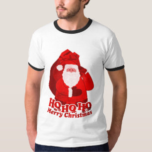 Ho Ho Ho Merry Christmas Santa men's red t-shirt