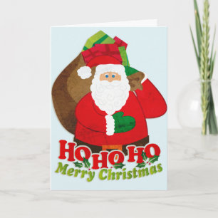 Ho Ho Ho Merry Christmas santa sack card