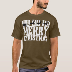 Ho Ho Ho Merry Christmas Santa's Sleigh And Flying T-Shirt