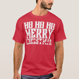 Ho Ho Ho Merry Christmas Santas Sleigh And Flying  T-Shirt