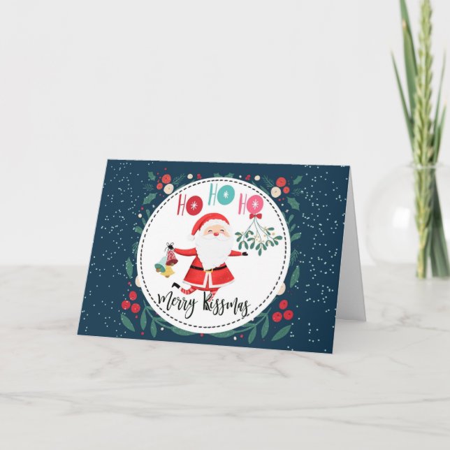 ho ho ho merry kissmass gift for boyfriend wife card (Front)
