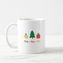 Ho ho ho minimalist glowing mug
