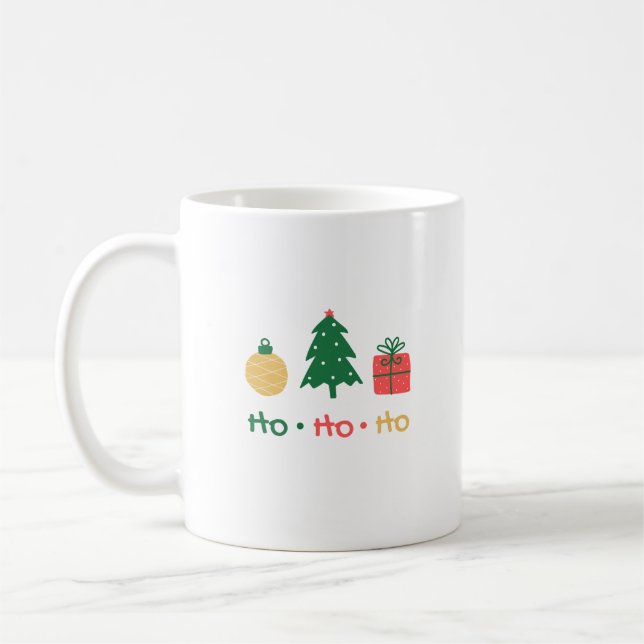Ho ho ho minimalist glowing mug (Left)