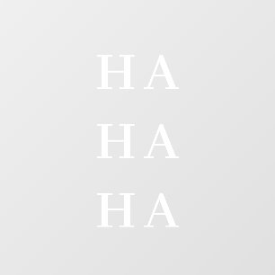 Ho Ho Ho Minimalist Modern White Christmas Design Window Cling
