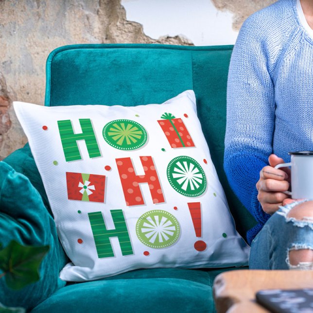 Ho Ho Ho Modern Christmas Cushion (Creator Uploaded)