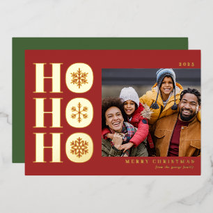 Ho Ho Ho Modern Christmas Photo Card