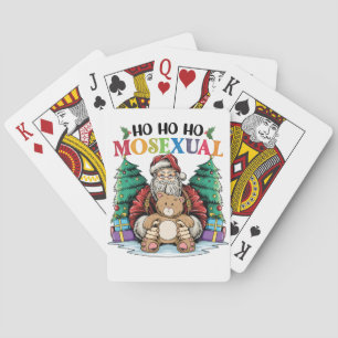 Ho Ho Ho Mosexual Gay Santa LGBTQ Gay Christmas  Playing Cards
