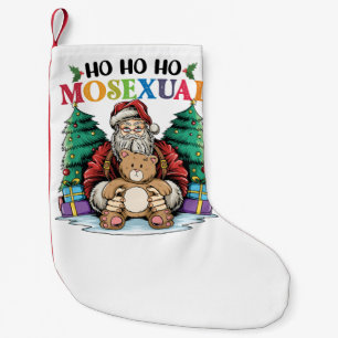 Ho Ho Ho Mosexual Gay Santa LGBTQ Gay Christmas  Small Christmas Stocking