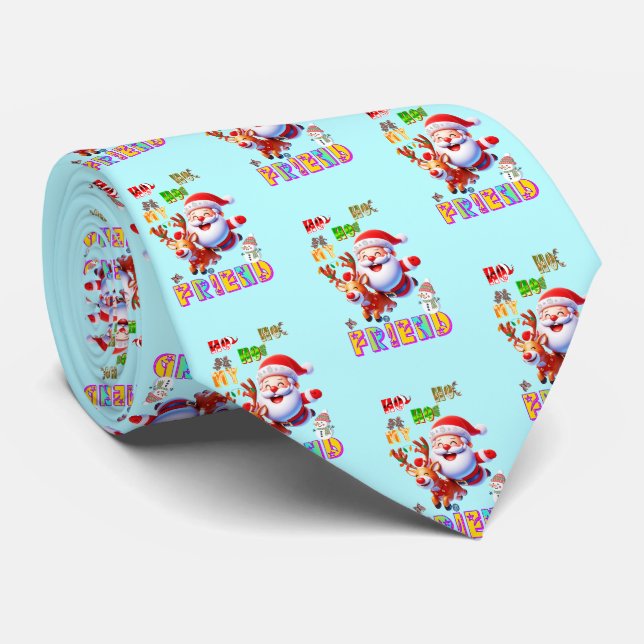 Ho Ho Ho My Dear Friend Tie (Rolled)