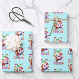 Ho Ho Ho My Dear Friend Wrapping Paper Sheet