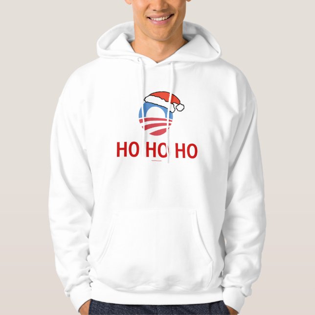Ho Ho Ho Obama Hoodie (Front)