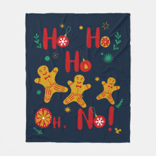 Ho Ho Ho Oh No! T-Shirt Fleece Blanket