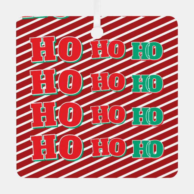 "Ho ho ho"ornament Metal Tree Decoration (Front)