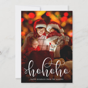 Ho Ho Ho Overlay Holiday Photo Card