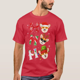 Ho Ho Ho Pembroke Welsh Corgi Xmas Outfit Christma T-Shirt