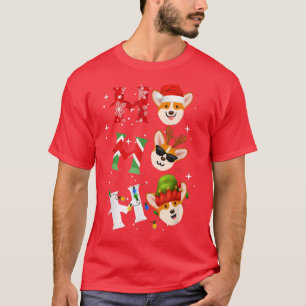 Ho Ho Ho Pembroke Welsh Corgi Xmas Outfit Christma T-Shirt