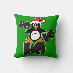 Ho Ho Ho - Penguin - merry christmas + your idea Cushion