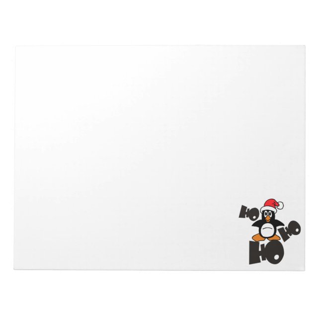 Ho Ho Ho - Penguin - merry christmas + your idea Notepad (Front)