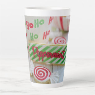 Ho Ho Ho Peppermint Candy Christmas Latte Mug
