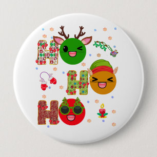 Ho Ho Ho Pharmacy Christmas Squad Xmas 10 Cm Round Badge