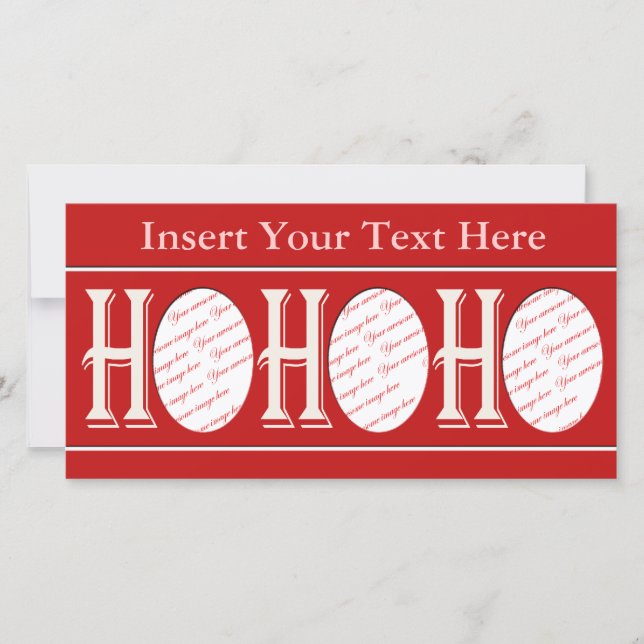 Ho Ho Ho Photo Card (Front)