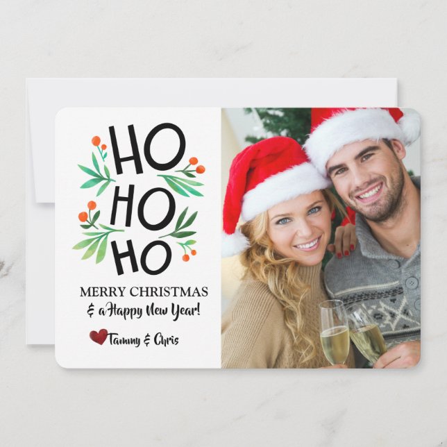 Ho ho ho Photo Holiday Card (Front)