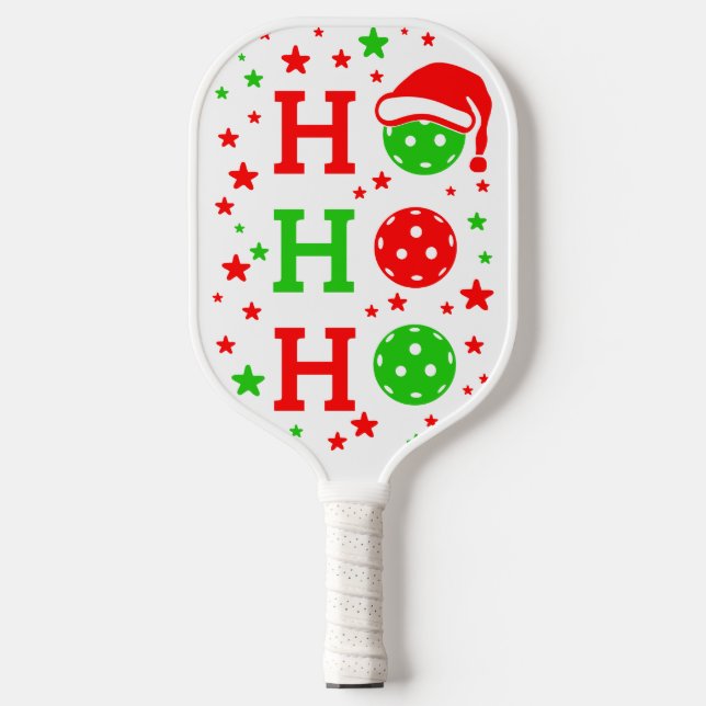 Ho, Ho, Ho Pickleball Christmas Pickleball Paddle (Front)