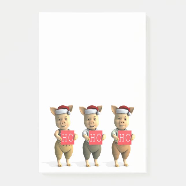 Ho Ho Ho Piglets Post-it Notes (Front)