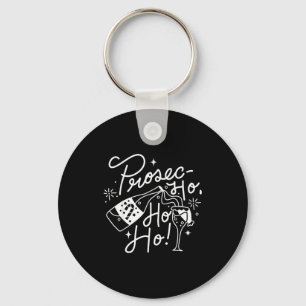 Ho Ho Ho Prosecco Christmas Tee Funny Wine Lover H Key Ring