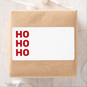 Ho Ho Ho red blank Christmas Return Address