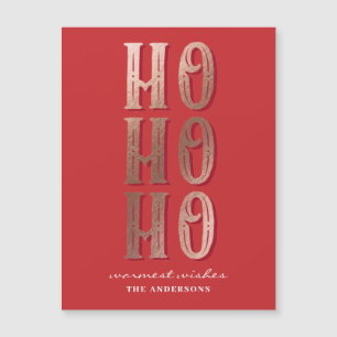 Ho Ho Ho. Red Christmas typography. Santa Claus
