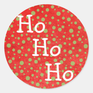 Ho Ho Ho Red & Green Christmas Stickers