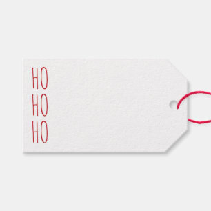 Ho Ho Ho red white blank handwritten Christmas Gift Tags