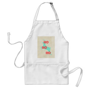 ho ho ho reindeer red blue christmas vintage standard apron