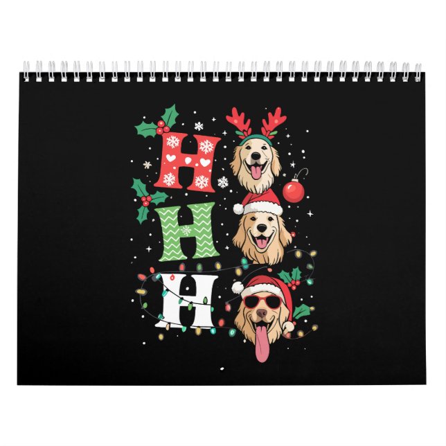 Ho Ho Ho Retrievers Golden Xmas Calendar (Cover)