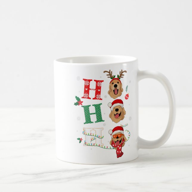 Ho Ho Ho Retrievers Golden Xmas Outfit Christmas C Coffee Mug (Right)