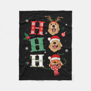 Ho Ho Ho Retrievers Golden Xmas Outfit Christmas C Fleece Blanket