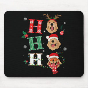 Ho Ho Ho Retrievers Golden Xmas Outfit Christmas C Mouse Mat