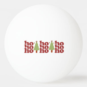 Ho Ho Ho Retro Groovy Christmas Holidays Ping Pong Ball