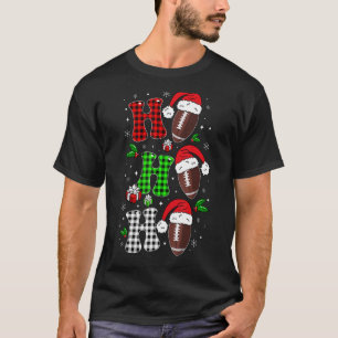Ho Ho Ho Santa American Football Christmas T-Shirt