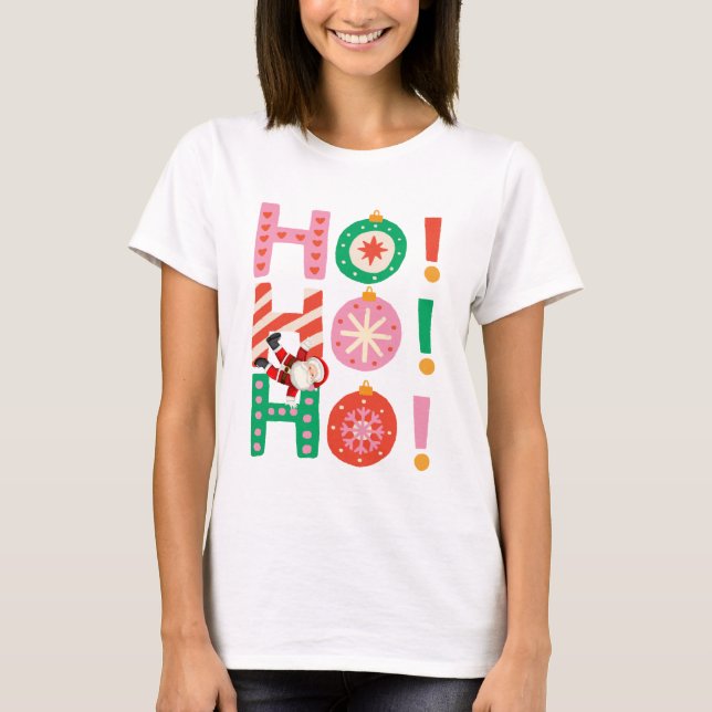 Ho Ho Ho Santa Christmas T-Shirt (Front)