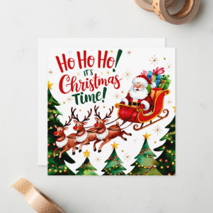 Ho Ho Ho Santa Claus Christmas Card