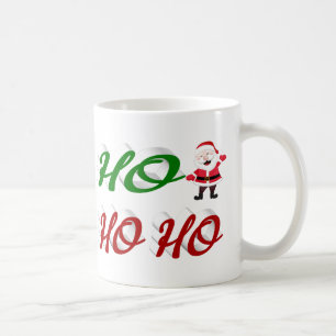 Ho Ho Ho Santa Claus Christmas half script  Coffee Mug