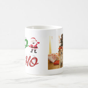 Ho Ho Ho Santa Claus Christmas photo script Coffee Mug