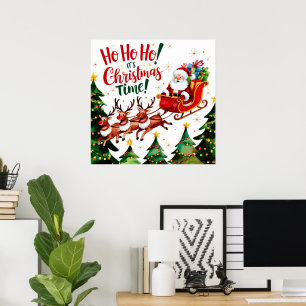 Ho Ho Ho Santa Claus Christmas  Poster