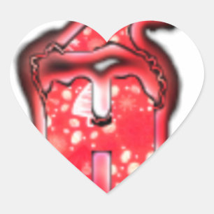 Ho Ho Ho! Santa Claus Hat Merry Christmas Star.png Heart Sticker