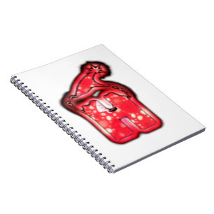 Ho Ho Ho! Santa Claus Hat Merry Christmas Star.png Notebook