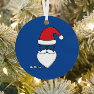Ho Ho Ho Santa Claus Metal Tree Decoration