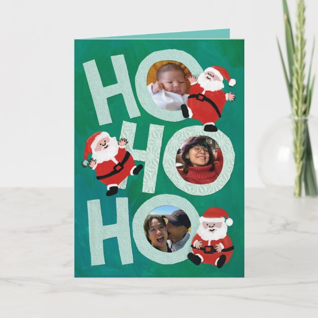 Ho Ho Ho Santa Customisable Card (Front)